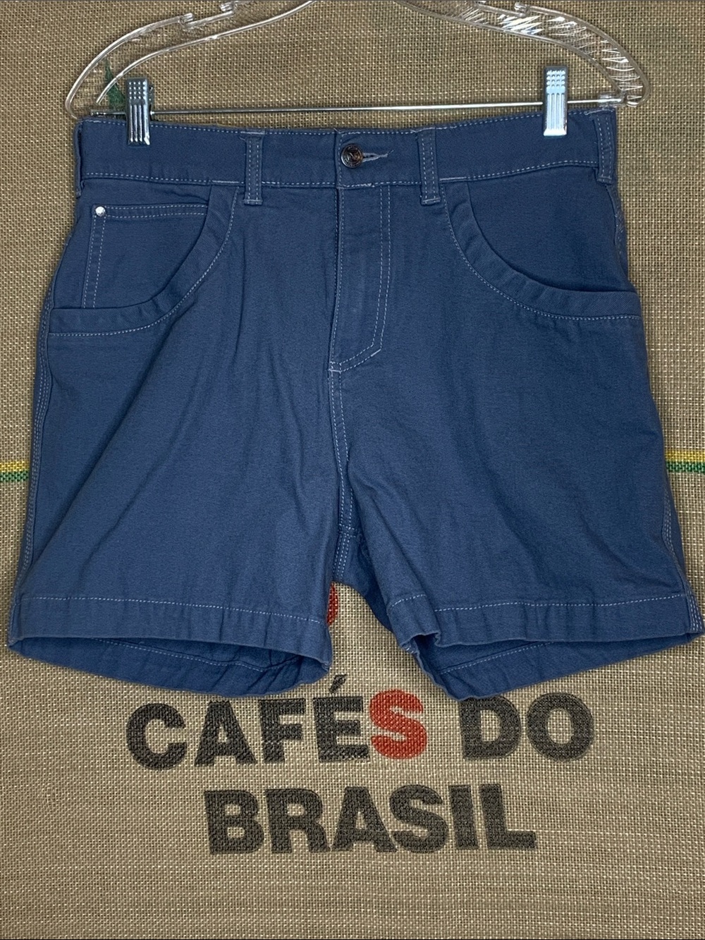 Women’s Navy Jean Shorts with Classic Five-Pocket Styling
